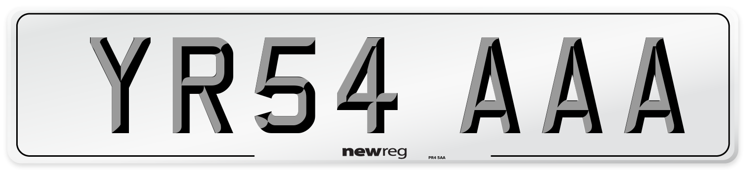 YR54 AAA Number Plate from New Reg